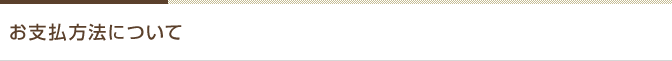 お支払方法について