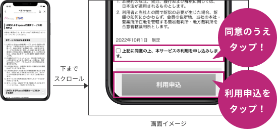 「ご利用金額の確認 ペルソナVpass」をタップ