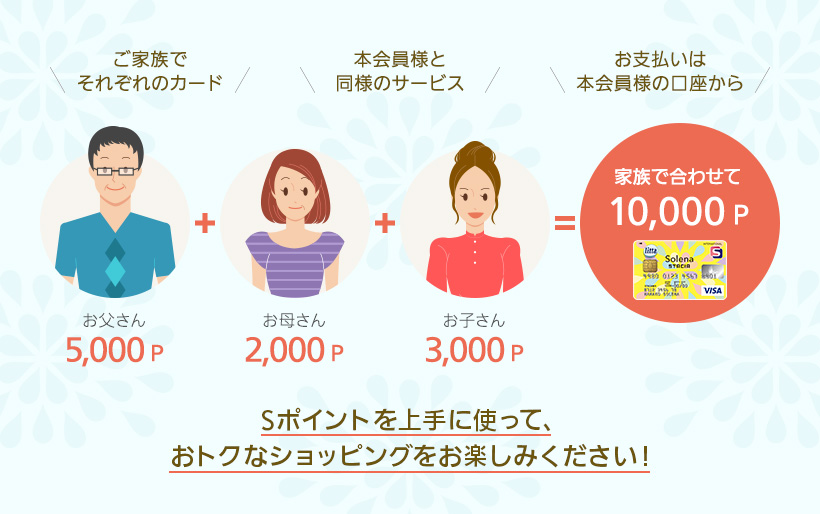 Sポイントを上手に使って、おトクなショッピングをお楽しみください！