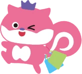 買い物をしているペルルのイラスト