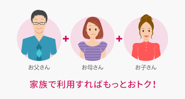 家族で利用すればもっとおトク！